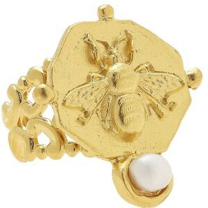 - - - Susan Shaw pearl bee ring